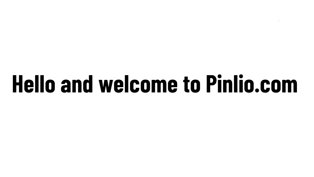 Hello and welcome to Pinlio.com